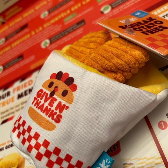 Bark Box Given Thanks Squeak Potato Fries Dog Toy - Picture 5 of 8